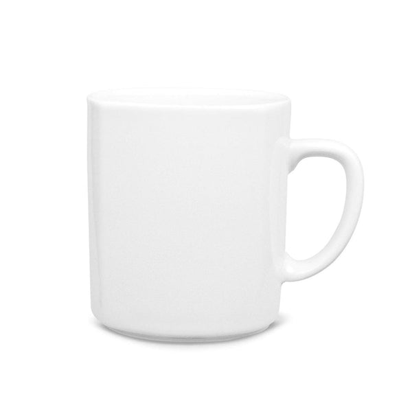 Turgla Mimoza dia.3Inch  h:3.5Inch  10 oz. Round White Porcelain Mug SKU: MRS01MG00