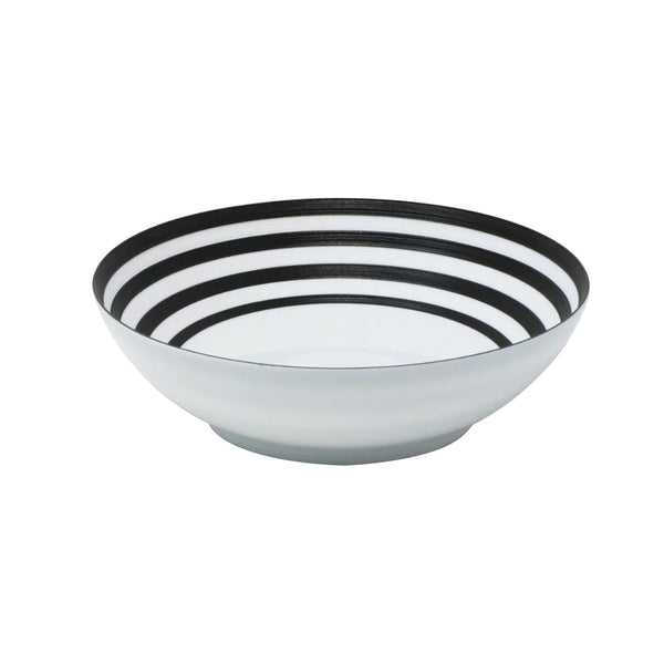 Jl Coquet HEMISPHERE Striped Black Bakelite - Large Salad Bowl - 7.7 in SKU: HEM2013BS0177