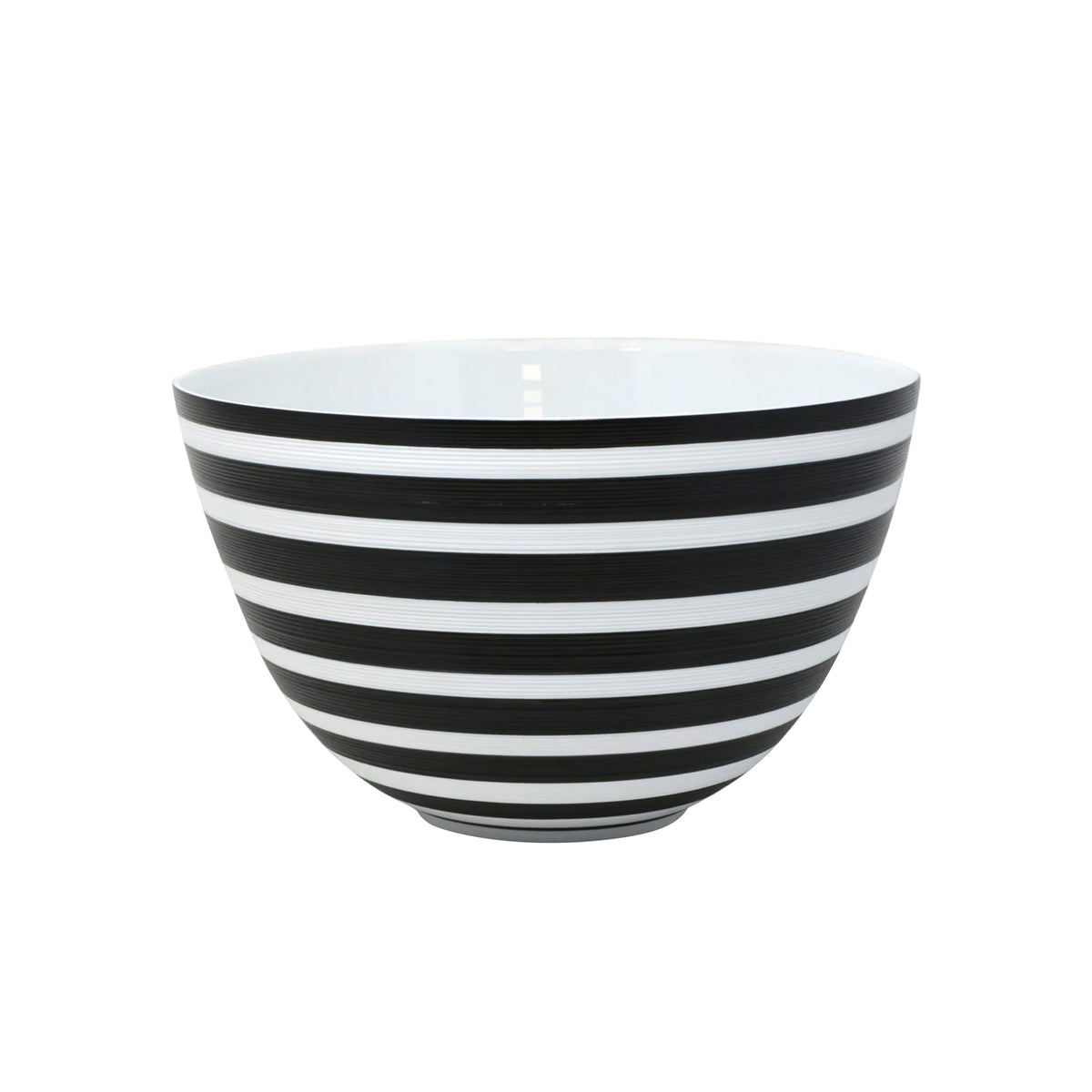 Jl Coquet HEMISPHERE Striped Black Bakelite - Medium Salad Bowl - 8.5 in SKU: HEM5054BS0177