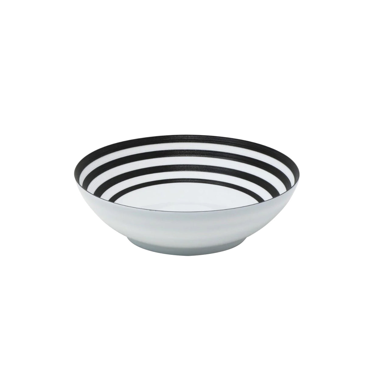 Jl Coquet HEMISPHERE Striped Black Bakelite - Small Salad Bowl - 6.7 in SKU: HEM2014BS0177