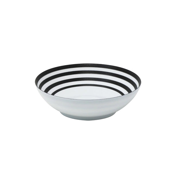 Jl Coquet HEMISPHERE Striped Black Bakelite - Small Salad Bowl - 6.7 in SKU: HEM2014BS0177