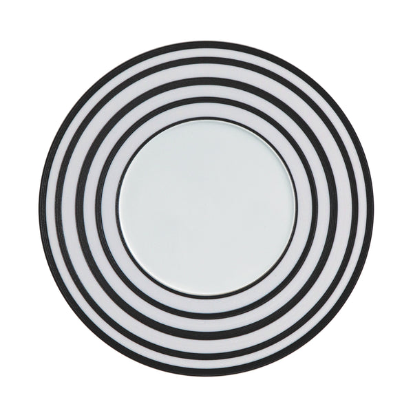 Jl Coquet HEMISPHERE Striped Black Bakelite - 29 cm Plate - 11.6 in SKU: HEM1002BS0177
