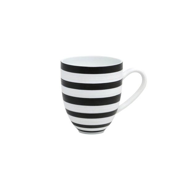 Jl Coquet Hemisphere Striped Black Bakelite Mug - Mug - 9.1 fl oz SKU: HEM3004BS0177