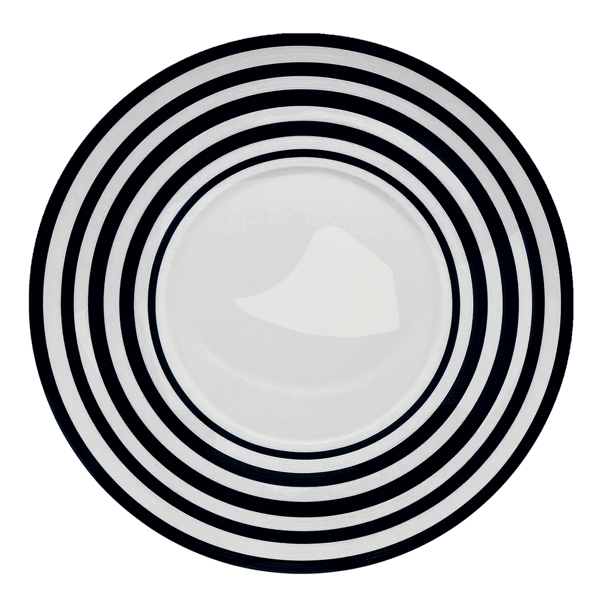 Jl Coquet HEMISPHERE Striped Black Bakelite - Serving Plate - 12.6 in SKU: HEM1039BS0177