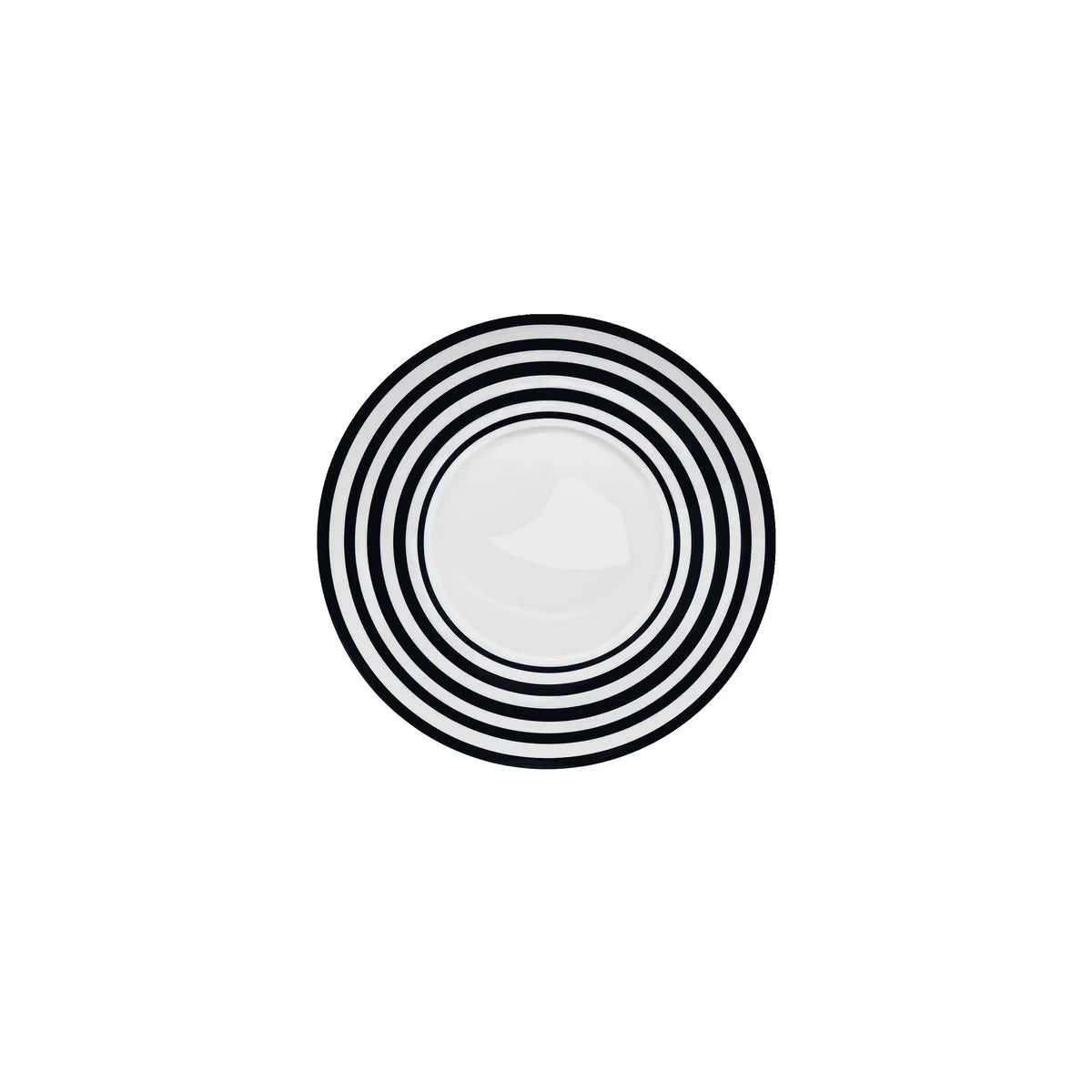 Jl Coquet HEMISPHERE Striped Black Bakelite - Bread Plate - 6.1 in SKU: HEM1008BS0177