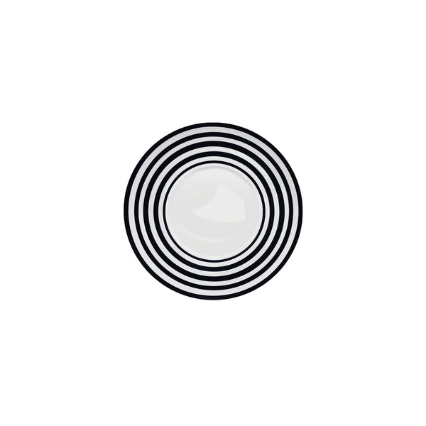 Jl Coquet HEMISPHERE Striped Black Bakelite - Bread Plate - 6.1 in SKU: HEM1008BS0177