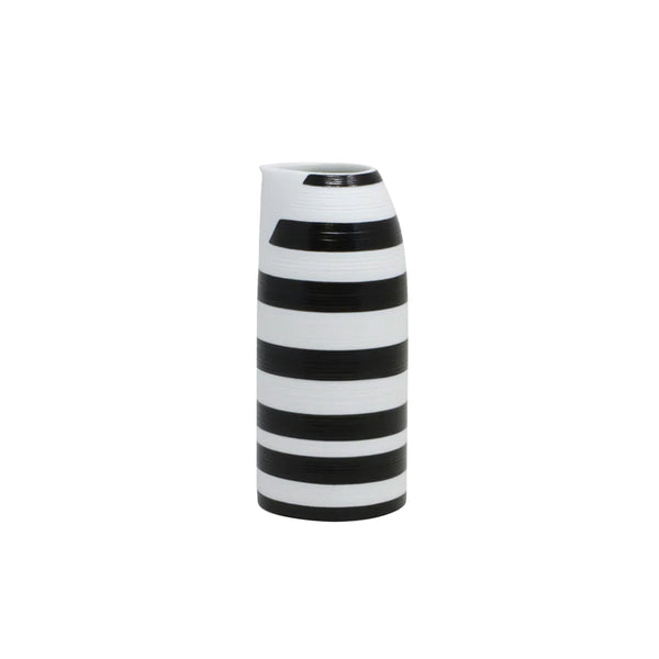 Jl Coquet HEMISPHERE Striped Black Bakelite - Large Sake Bottle - 5.7 fl oz SKU: HEM6066BS0177
