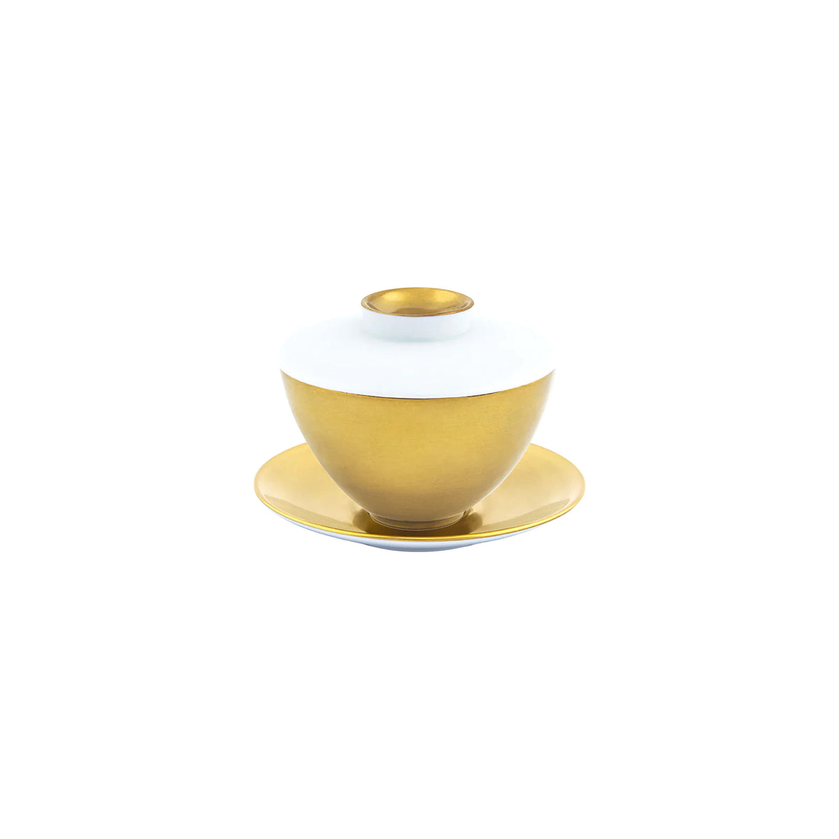 Jl Coquet ASIAN LINE Gold - Asian tea cup and saucer (lid included) - 5.1 fl oz SKU: LAS3025BBA048