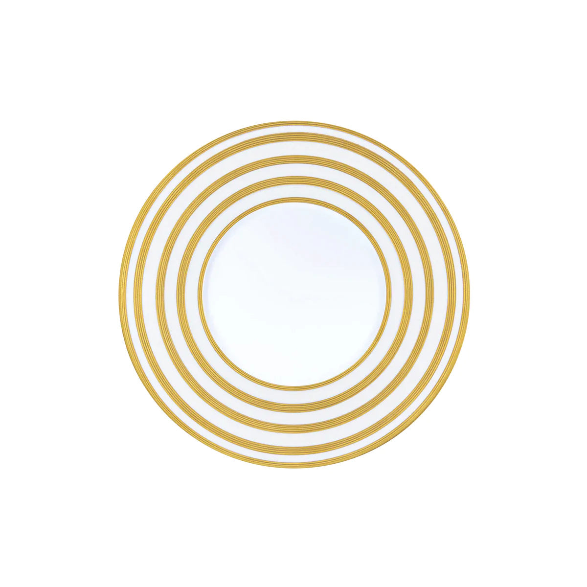 Jl Coquet HEMISPHERE Striped Gold - Dessert Plate - 8.3 in SKU: HEM1028BSA055