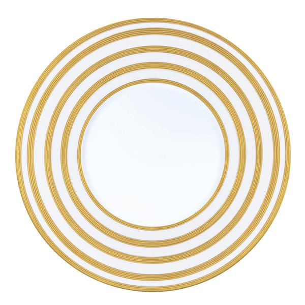 Jl Coquet HEMISPHERE Gold Striped - Serving Plate - 12.6 in SKU: HEM1039BSA055