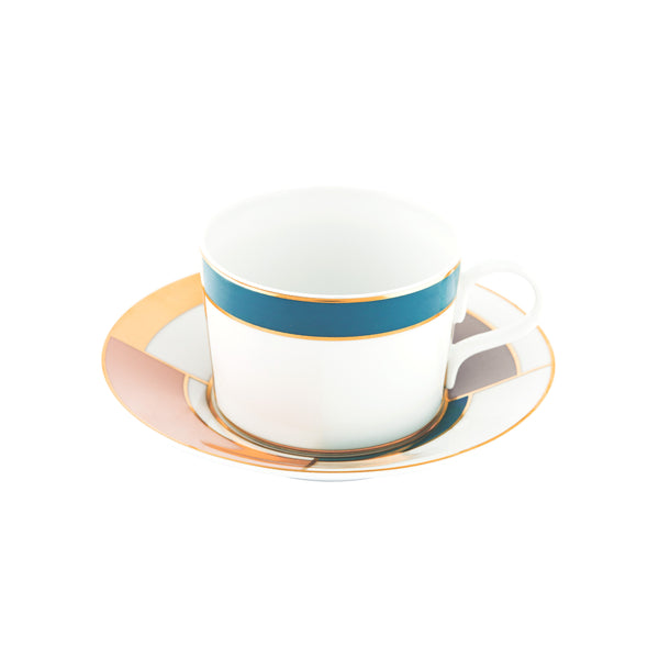 Jl Coquet QUARTET - Pair of breakfast cup and saucer - 10.1 fl oz SKU: CYL3021BBA097