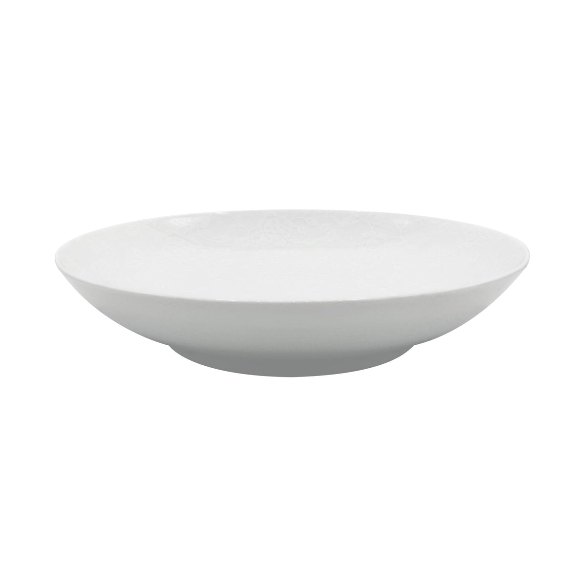 Jl Coquet THISTLES White on white - Deep dish - 11.6 in SKU: HOR5029BB0016