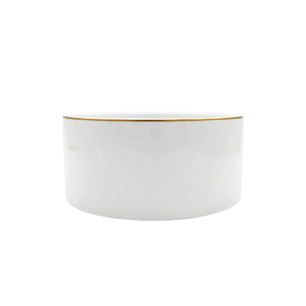 Jl Coquet Indian White on White with Gold Trim - Individual Dish MM - 5.1 x 2.4 in SKU: CYL5036BBP054