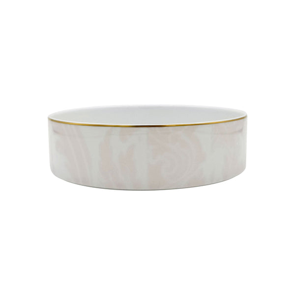 Jl Coquet Indian Pink Powder Pink Gold Trim - Individual Large Dish - 6.3 x 1.8 in SKU: CYL5035BBA107