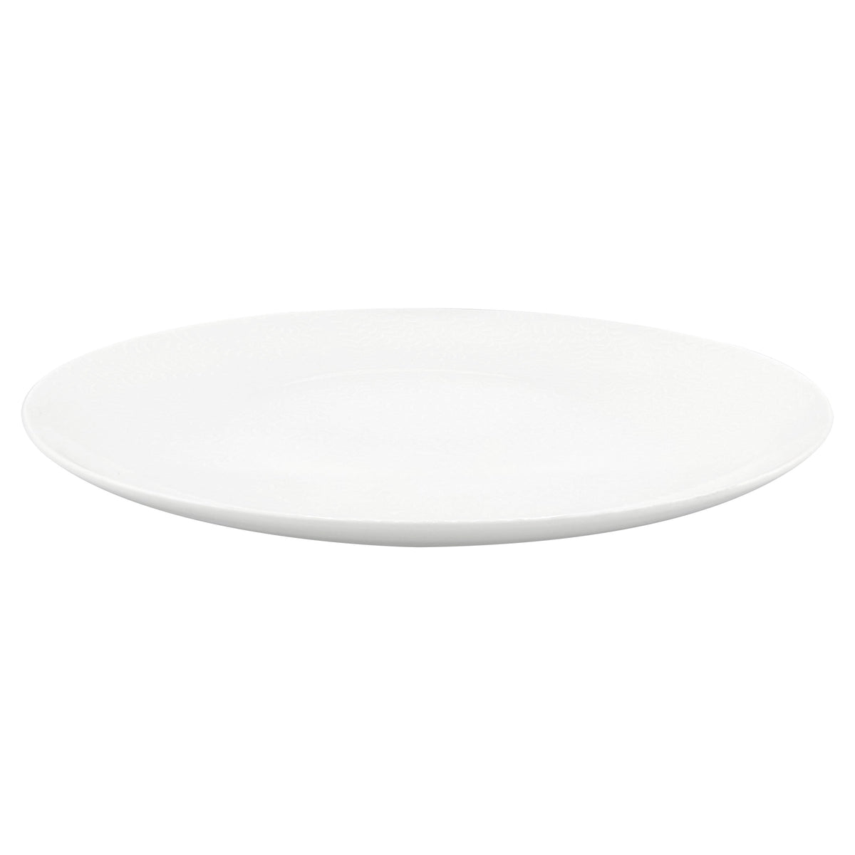 Jl Coquet ARJUNA White on White - Maxi Flat Plate - 13.8 in SKU: HOR5043BB0103