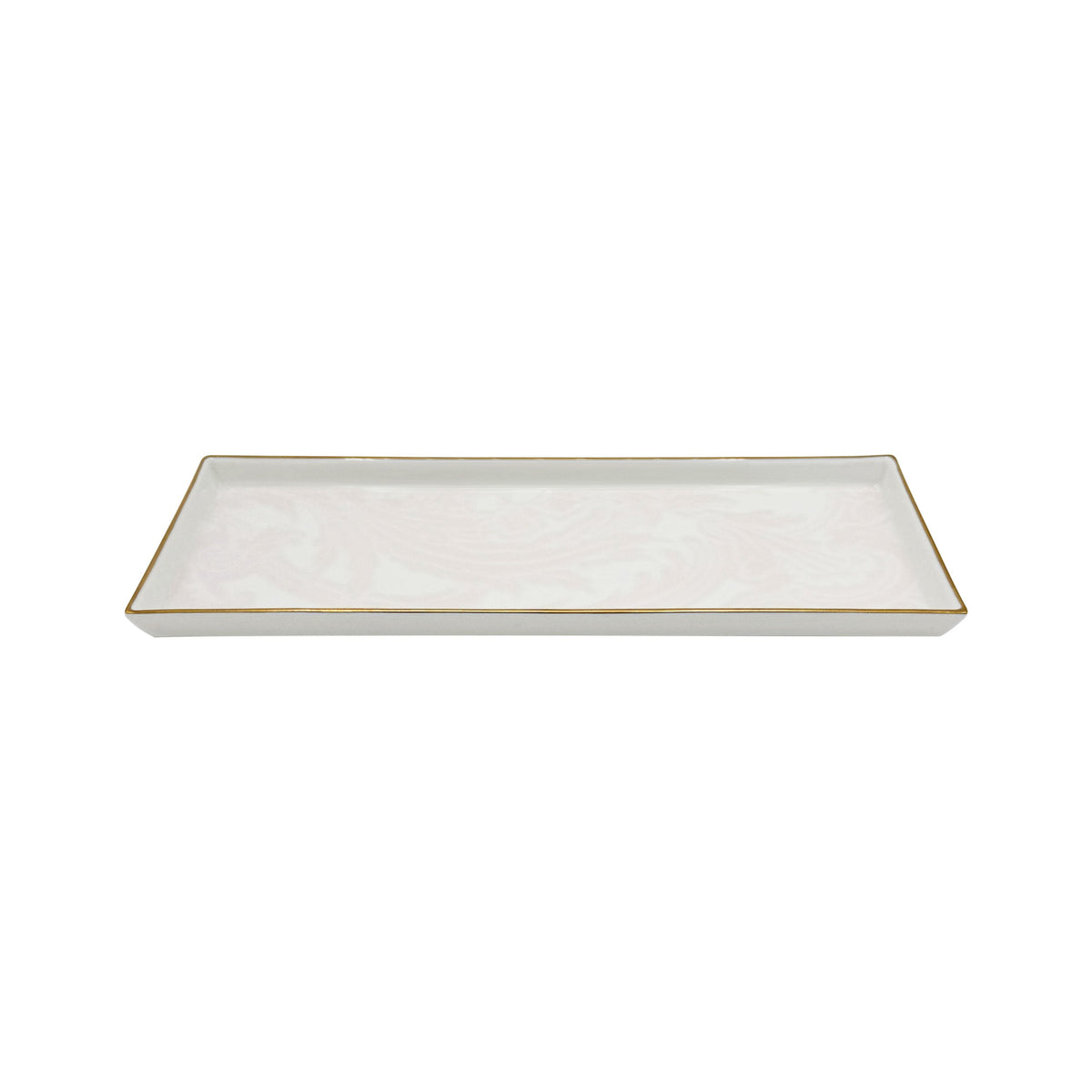 Jl Coquet Indian Women's Powder Pink with Gold Trim - Condiment Tray - 9.8 x 3.7 in SKU: CYL6094BBA107