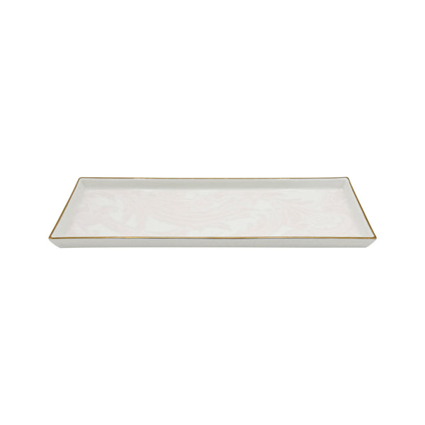 Jl Coquet Indian Women's Powder Pink with Gold Trim - Condiment Tray - 9.8 x 3.7 in SKU: CYL6094BBA107