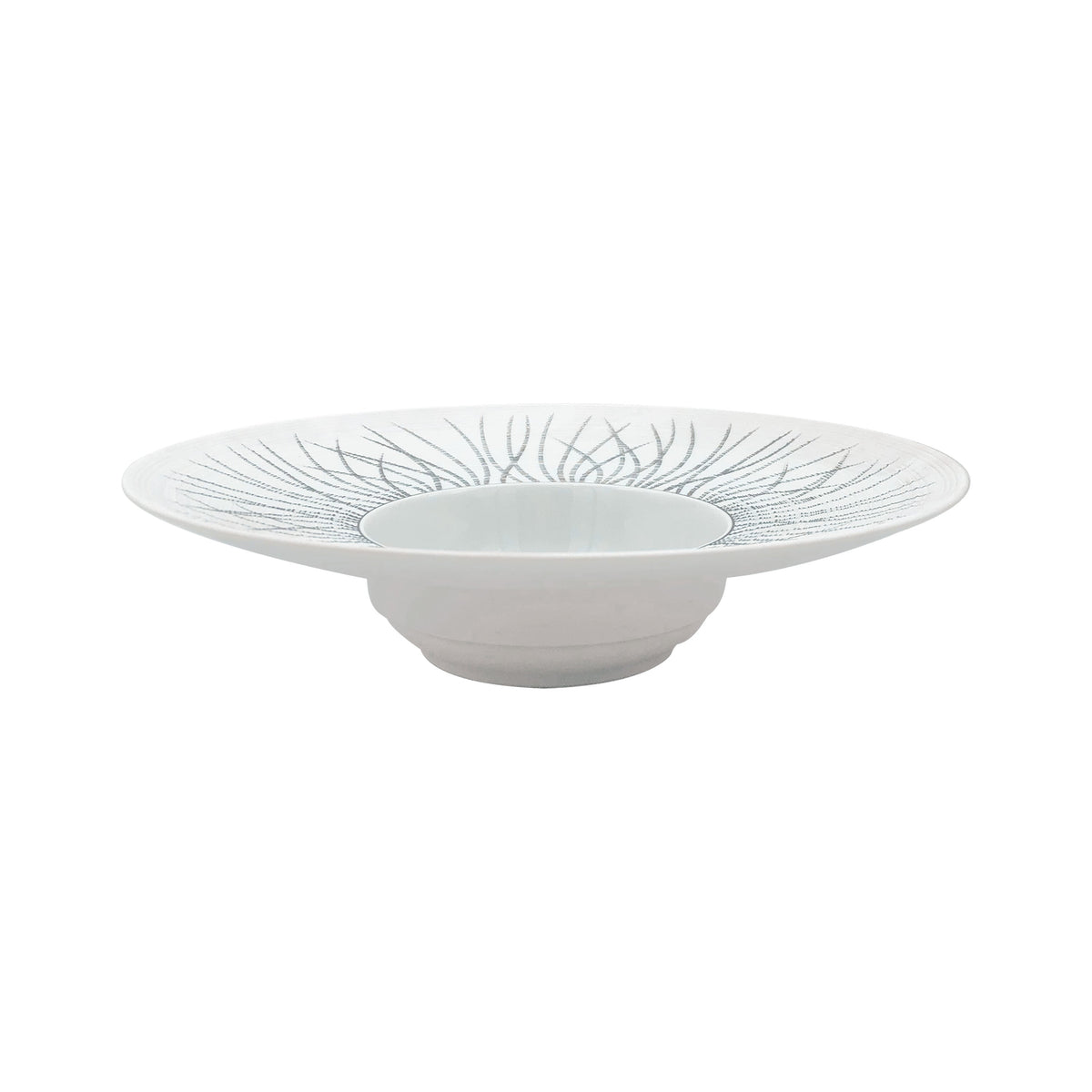 Jl Coquet HEMISPHERE Platinum Tundra - Large Winged Deep Plate - 10.4 in SKU: HEM1023BSP033