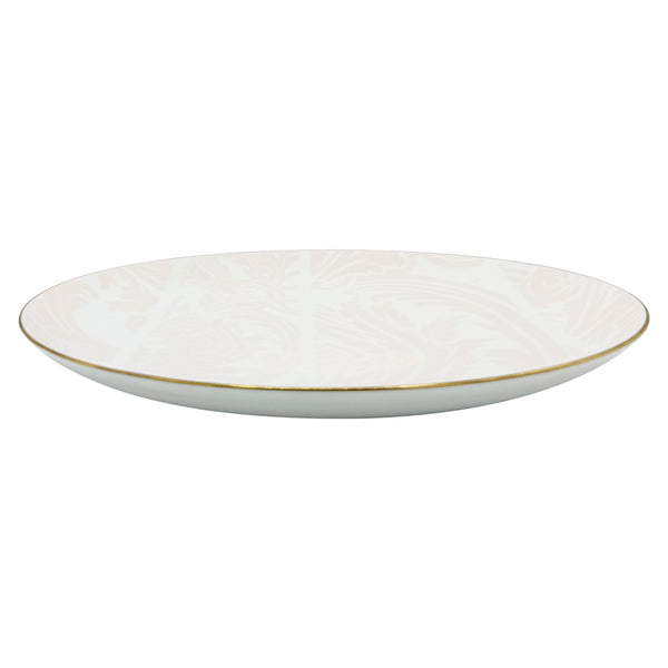 Jl Coquet INDIAN Powder Pink Gold Trim - Maxi Flat Dish - 13.8 in SKU: HOR5043BBA107