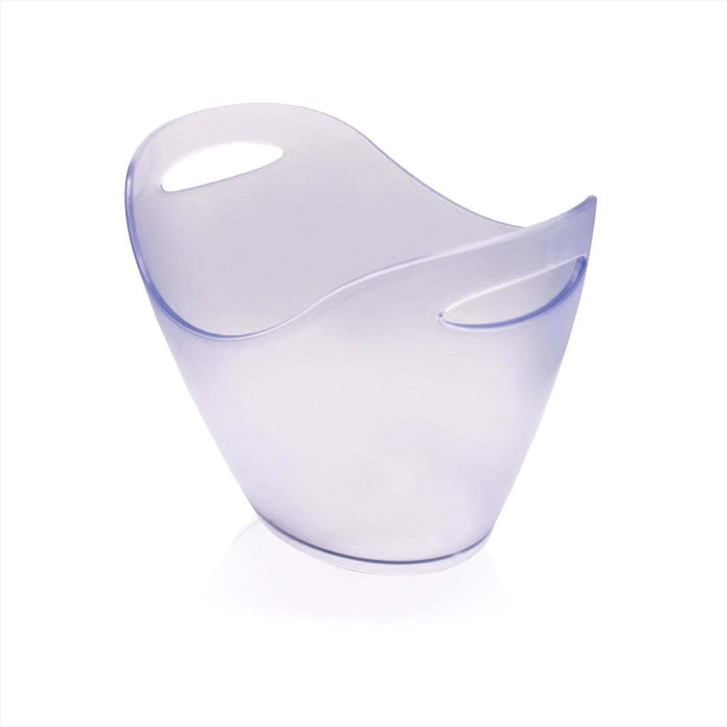 Turgla Premium 13.75Inch  x 13.75Inch  x h:10Inch  Oval Frosted Polycarbonate Ice Bucket SKU: R-BCKCMP350FRS