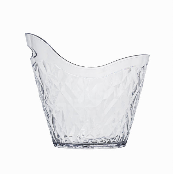 Turgla Premium 11Inch  x 9.5Inch  x h:9.75Inch  5.28 qt. Oval White Polycarbonate Ice Bucket SKU: R-BCKCMP400CLR