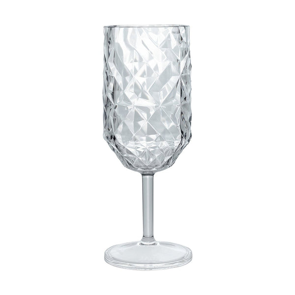 Turgla Prism dia.2.5Inch  h:7Inch  8 oz. Round Clear Polycarbonate Goblet SKU: R-PRSGBL250CLR