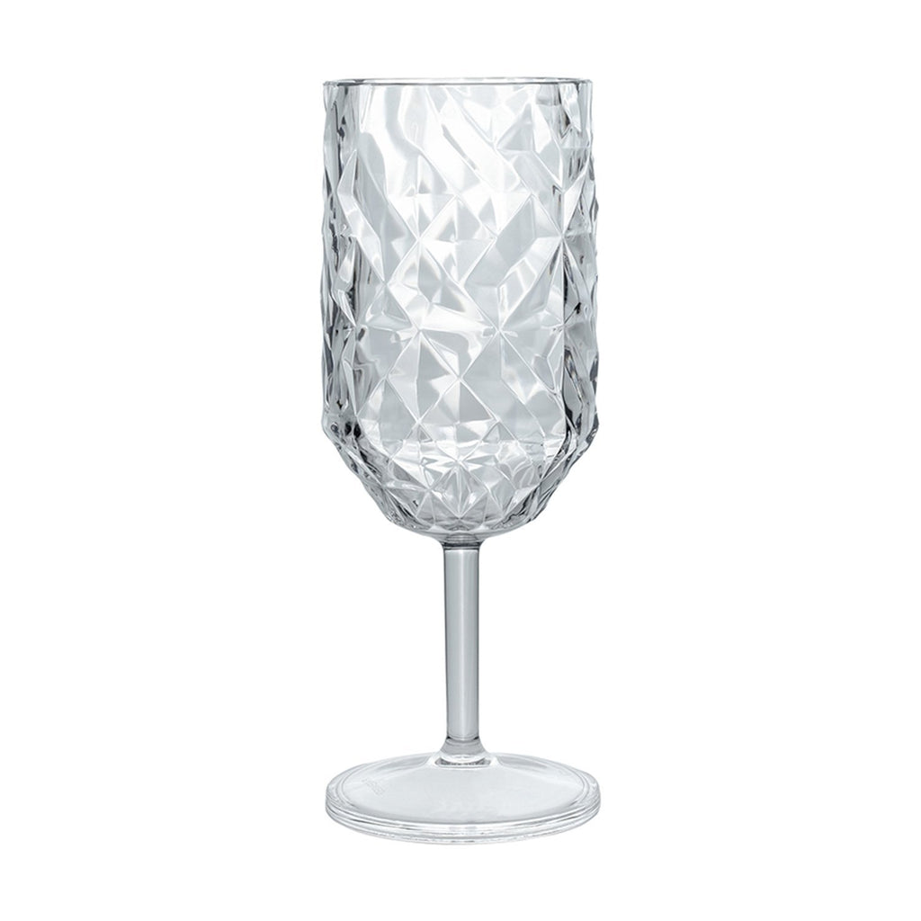 Turgla Prism dia.2.5Inch  h:7Inch  8 oz. Round Clear Polycarbonate Goblet SKU: R-PRSGBL250CLR