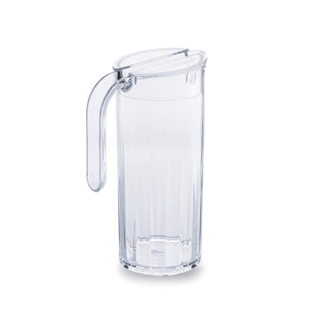 Turgla Premium dia.3.75Inch  h:9.5Inch  42 oz. Round White Polycarbonate Pitcher SKU: R-RPPTC125CLR