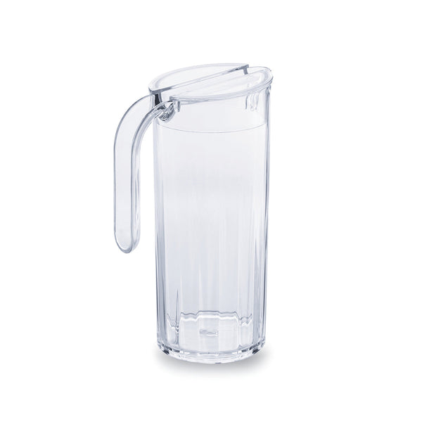 Turgla Premium dia.3.75Inch  h:9.5Inch  42 oz. Round White Polycarbonate Pitcher SKU: R-RPPTC125CLR