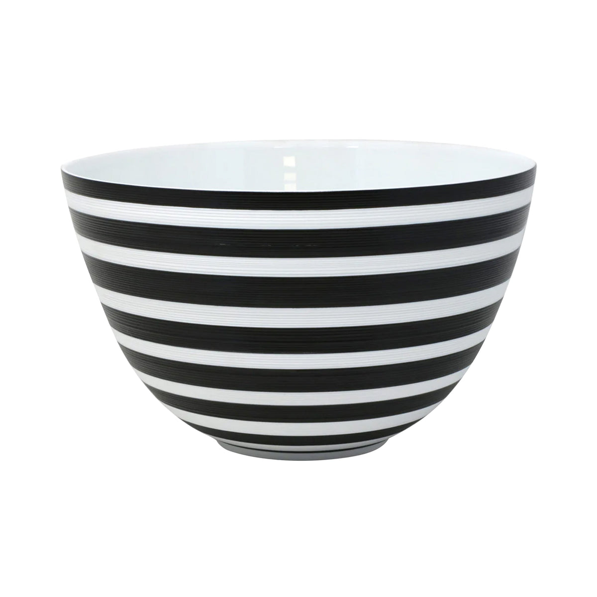 Jl Coquet HEMISPHERE Striped Black Bakelite - Maxi Salad Bowl - 9.8 in SKU: HEM5053BS0177