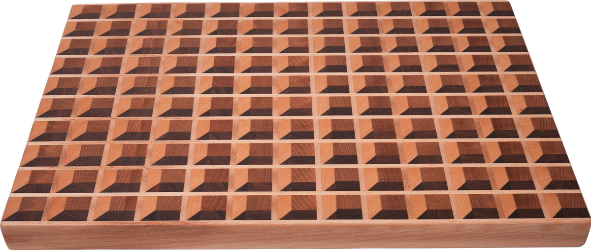 GRAIN BOARD Beech and walnut 17.72 x 11.81 x 1.18 inches #0548