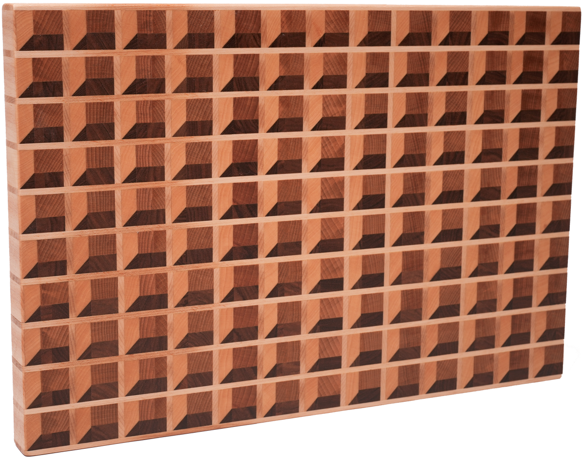 GRAIN BOARD Beech and walnut 17.72 x 11.81 x 1.18 inches #0548