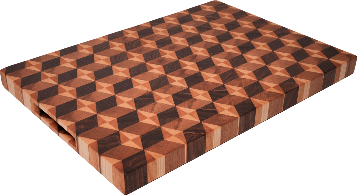 GRAIN BOARD Beech and walnut 17.72 x 11.81 x 1.18 inches #0547