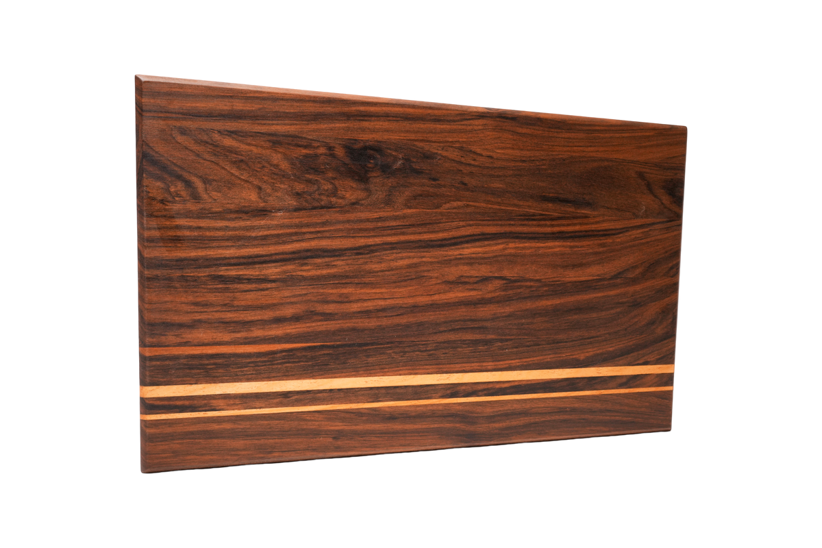 SERVING & CUTTING BOARD Black walnut with beech line 15.75 x 9.06 inches #0102