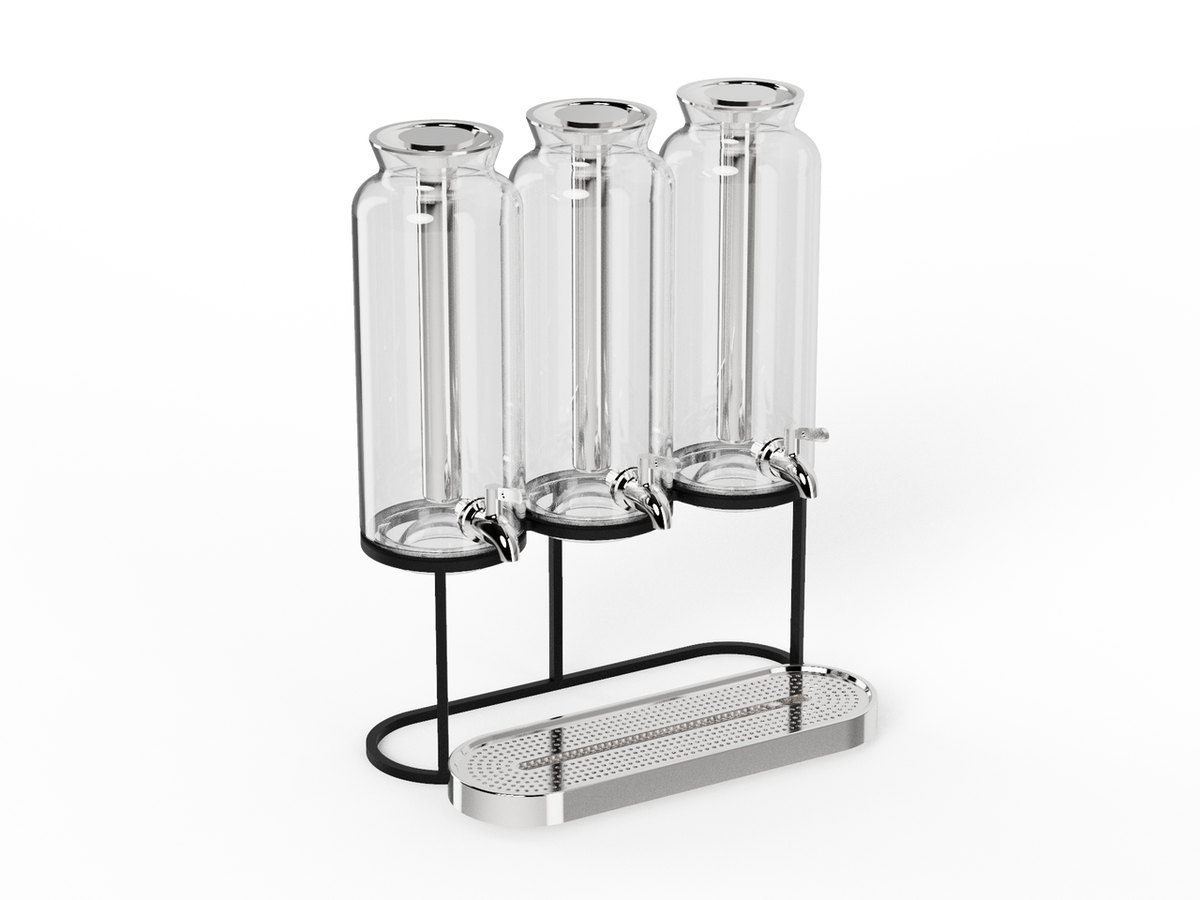 Craster Tilt Mini Juice Dispenser - Mini Glass Jar & Stainless Steel Components 125? ? 322 mm / 
4.92? ? 12.68 in SKU: SET_MJD