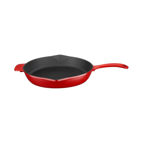 Turgla Cast Iron dia.11Inch  h:2Inch  Round Red Cast Iron Skillet SKU: SKRND28RED
