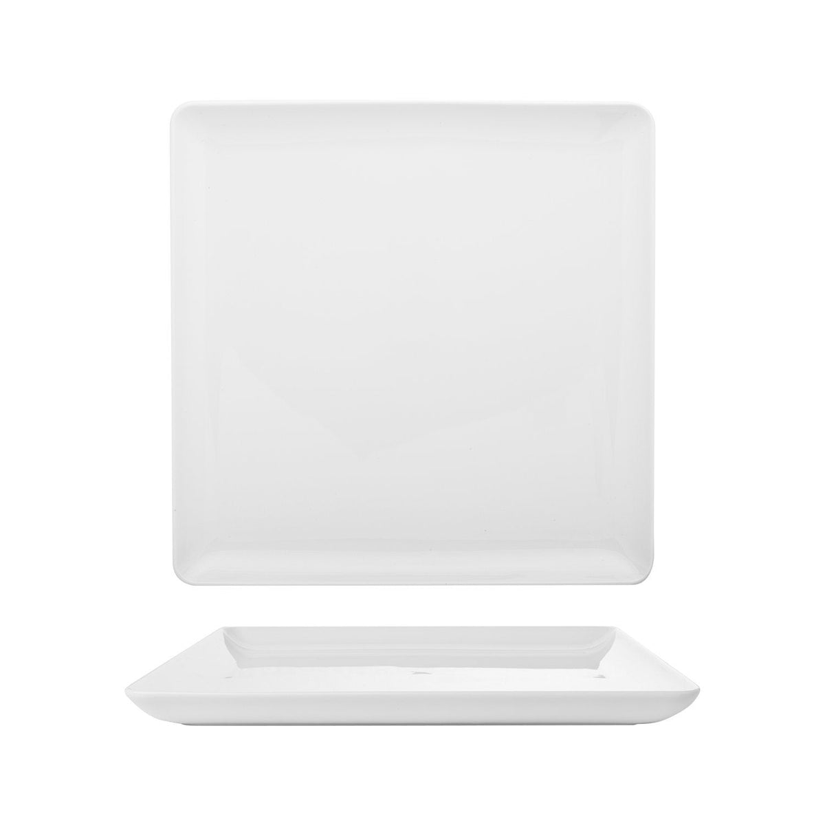 Turgla Santa Monica 12.5" x 12.5" x h:1" Square White Porcelain Platter SKU: SNO32DU00