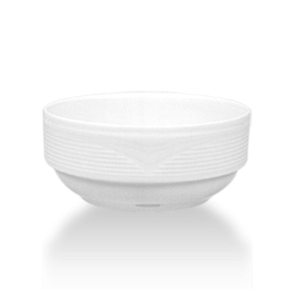 Turgla Saturn dia.4.75Inch  h:2Inch  13 oz. Round White Porcelain Bowl SKU: STR12JK00