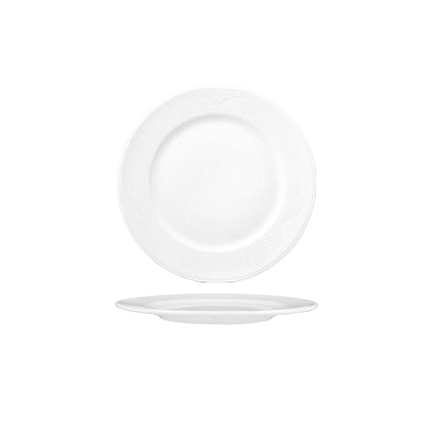 Turgla Saturn dia.6.25Inch  Round White Porcelain Plate SKU: STR16DU00