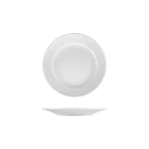 Turgla Saturn dia.7.75Inch  Round White Porcelain Plate SKU: STR20DU00
