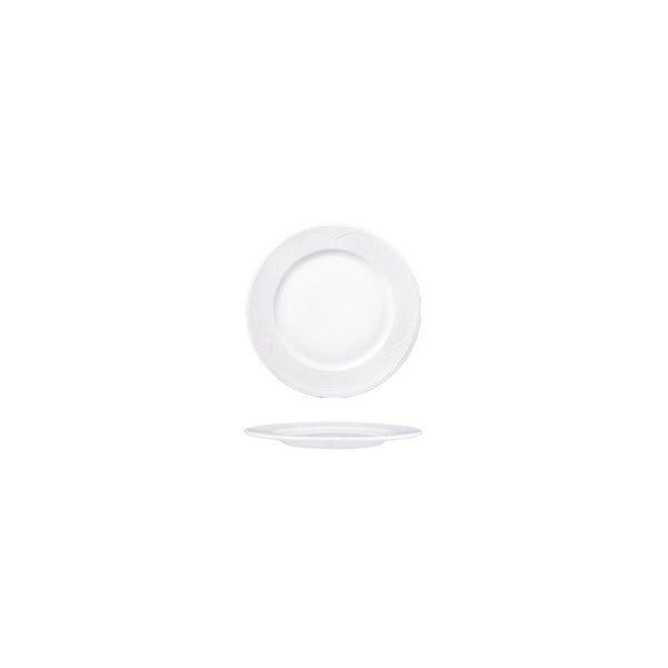 Turgla Saturn dia.8.5Inch  Round White Porcelain Plate SKU: STR22DU00