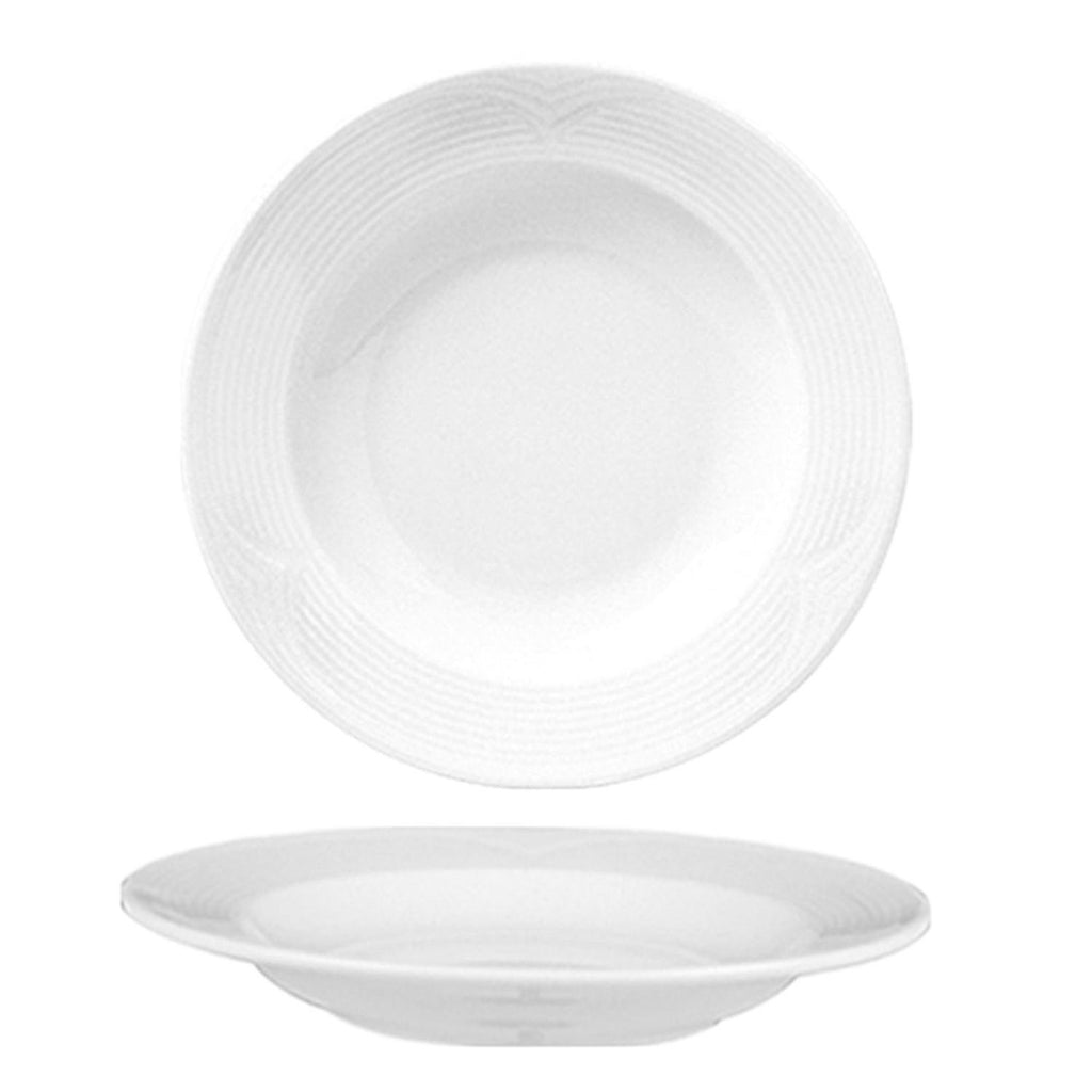 Turgla Saturn dia.9Inch  h:1.5Inch  8 oz. Round White Porcelain Bowl SKU: STR23CK00