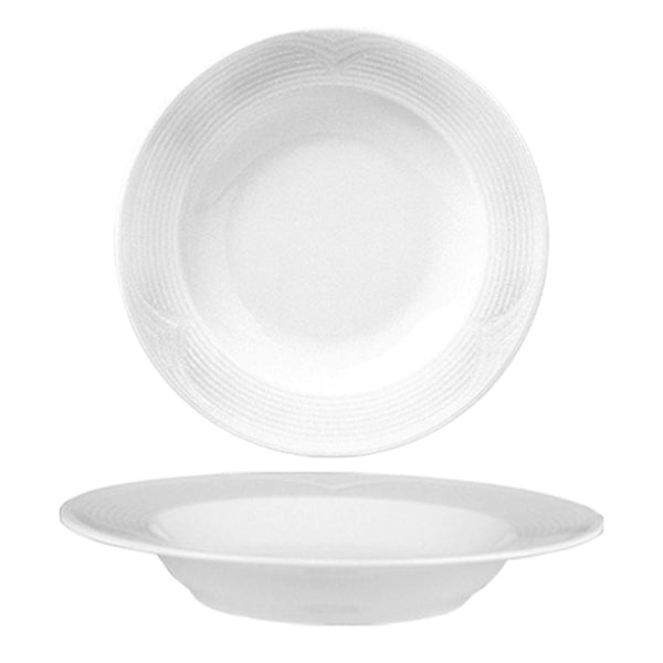 Turgla Saturn dia.11.75Inch  h:2Inch  22 oz. Round White Porcelain Bowl SKU: STR30CK00