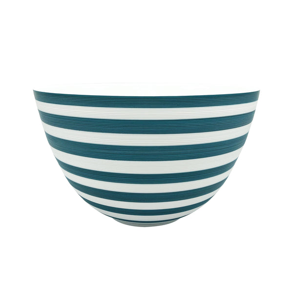 Jl Coquet HEMISPHERE Striped Persian Blue - Maxi Salad Bowl - 9.8 in SKU: HEM5053BS0280