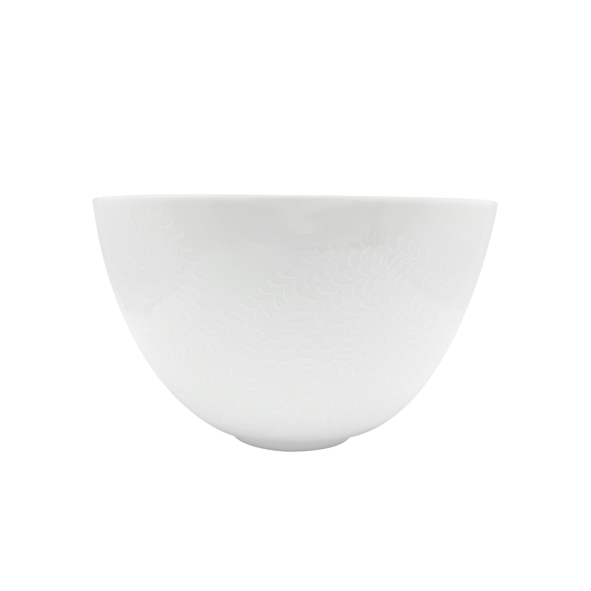 Jl Coquet ARJUNA White on White - Medium Salad Bowl - 8.5 in SKU: HOR5054BBA096