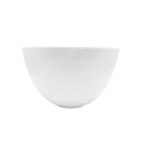 Jl Coquet ARJUNA White on White - Medium Salad Bowl - 8.5 in SKU: HOR5054BBA096