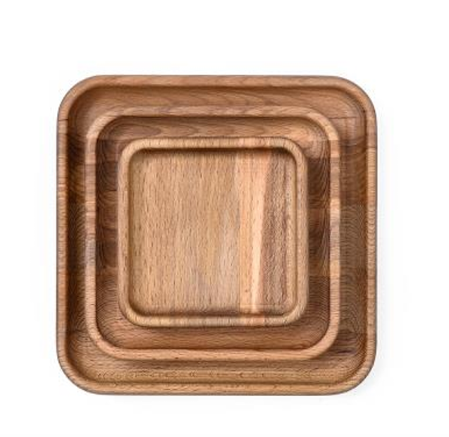 PLATE SET Beech (3 sizes, diameters) #0397