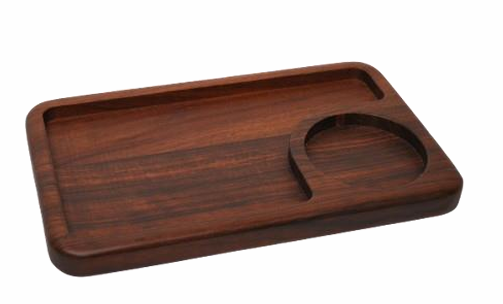 TRAY BLOCK Black walnut 7.87 x 4.72 inches #0525