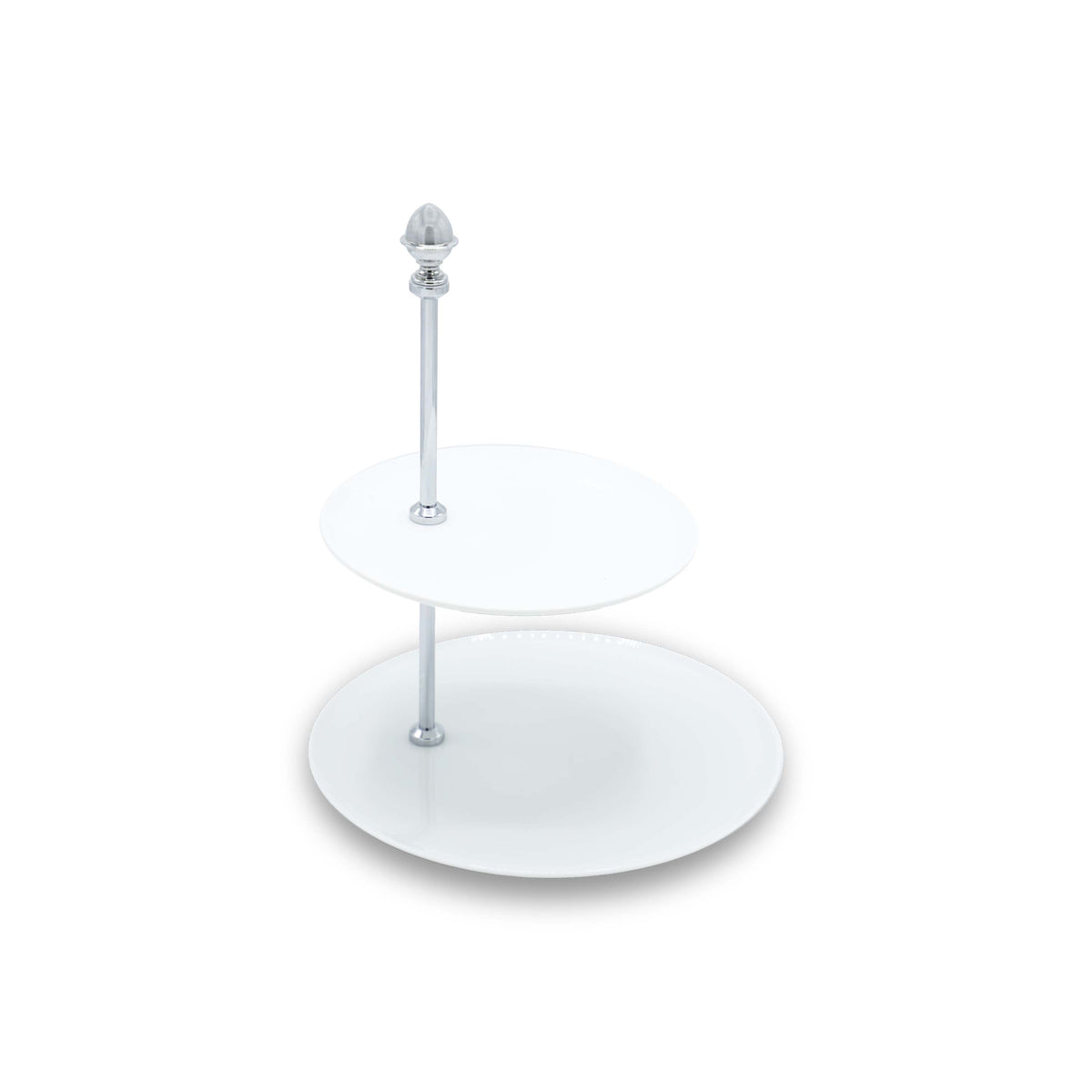 Jl Coquet SLIM Satin White - 2-Tier Silent Serving Cart - 0 SKU: SLI6276BS0000