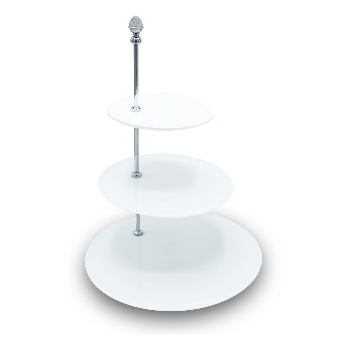 Jl Coquet SLIM Satin White - 3-Tier Silent Serving Cart - 0 SKU: SLI6277BS0000